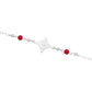 Pulsera Ajustable Mujer Nudo De Bruja Laser Bolas Plata 925 Roja 6 Cm 20 Cm