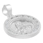 Dije Medalla Sagrado Corazón Zirconias Plata 925 1.6 Cm Blanco