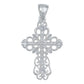Dije Cruz Grande Zirconias Diamantada Baguette Plata 925