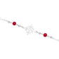 Pulsera Ajustable Nudo De Bruja Fases Lunes Bolas Plata 925 Rojo 6 Cm 20 Cm