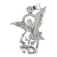 Dijes San Miguel Arcangel Con Zirconias Plata Solida 925