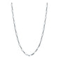 Cadena Corta Eslabón Grande Liso Mujer Plata Italy 925 45 Cm Plateado