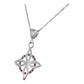 Collar Dije Nudo Bruja Plano Zirconia Flor Estrella Plata925