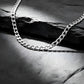 Cadena Cubana Diamantada Barbada Hombre Plata925 60cm X 7mm Plateado