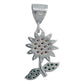 Dije Flor Primavera Zirconia Mujer Con Cadena Plata 925