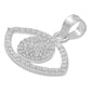 Dije Ojo Turco Zirconias Esoterico Suerte Amuleto Plata 925