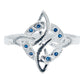 Anillo Diamantado Con Zirconias Nudo Bruja Celta Plata 925