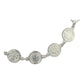 Pulsera San Benito Pequeña Medalla Plata Pura Solida Ley 925