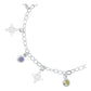 Pulsera Ajustable Nudo De Bruja Laser Zirconia Plata Ley 925 Multicolor 6 Cm 18 Cm