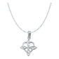 Dije Nudo De Bruja Corazón Liso Mujer Con Cadena Plata 925 Plateado