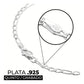 Pulsera Fígaro 3x1 Clásica Plata 925 Mujer Regalo 2 Mm 12 Cm Plateado