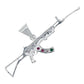 Dije Mediano Rifle Ak 47 Cuerno De Chivo Plata Solida S925