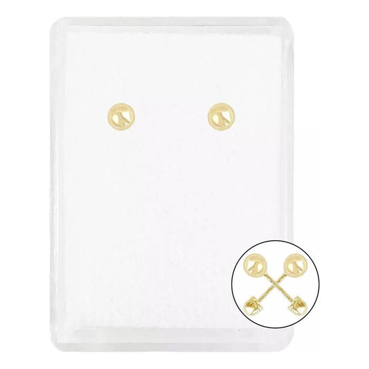 Arete Broquel Dormilona Bola Bebe Agujerar #0 3 Mm Oro De10k