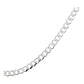 Cadena Cubana Gruesa Diamantada Plata 925 Hombre 50cm X 4mm