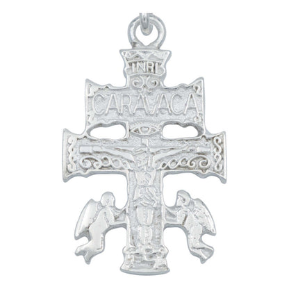 Dije Cruz Caravaca Grande Angeles Regalo Hombre Plata 925