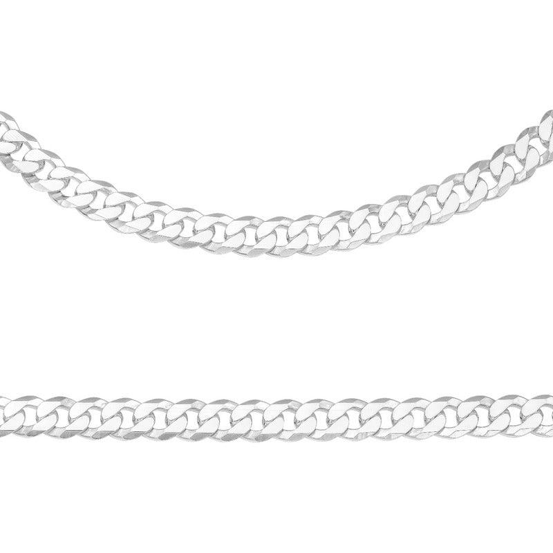 Pulsera Cubana Cerrada Hombre Regalo Plata 925 7 Mm Plateado 6 Cm 22 Cm