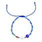 Pulsera Ajustable Nudo Bruja 7 Chakaras Ojo Turco Plata 925