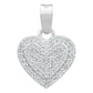 Dije Corazón Zirconia Mujer Amor Mamá Regalo Plata 925 1.7cm