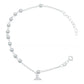Pulsera Misterio San Benito Bola Lisa 4 Mm Unisex Plata S925 Plateado 6 Cm 18 Cm