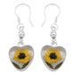 Aretes Girasol Encapsulado Amor Regalo Shrek Plata 925