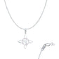 Collar Nudo De Bruja Celta Plano Zirconias Plata Ley S925