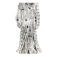 Dije Medalla Gigante Santa Muerte Con Zirconias En Plata 925