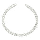 Pulsera Esclava Hombre Mujer Cubana Barbada Plata .925 4 Mm Plateado 6 Cm 21 Cm