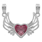 Dije Corazón Alas Zirconias Amor Mujer Mamá Regalo Plata 925