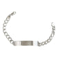 Esclava  Hombre Pulsera Cubana Plata 925 Placa Gruesa 9 Mm