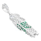 Dije 3d Medalla San Judas Tadeo Mediano Zirconias Plata 925 Verde