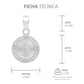 Dije Mini Medalla Bautizo Virgen Guadalupe Plata 925 1.2 Cm Blanco