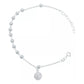 Pulsera Misterio San Benito Bola Lisa 4 Mm Unisex Plata S925 Plateado 6 Cm 18 Cm