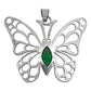 Dije Mariposa Grande Zirconia Con Cadena Reglo Plata 925