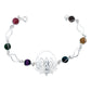 Pulsera Flor De Loto Piedra Natural Cuarzo Mujer Plata 925
