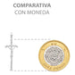 Dije Chico Cruz Cristo Crucificado Ramas Madera Plata 925 Plateado