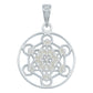 Dije Metatron Geometría Estrella Mediano Zirconia Plata 925