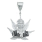 Dije Grande Jesús Malverde Cannabis Zirconias Plata Ley 925