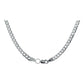 Cadena Cuba Cerrada Diamantada Hombre Plata 925 55 Cm X 5 Mm