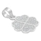 Dije Trebol Cuatro Hojas Corazón Amor Regalo Mujer Plata 925