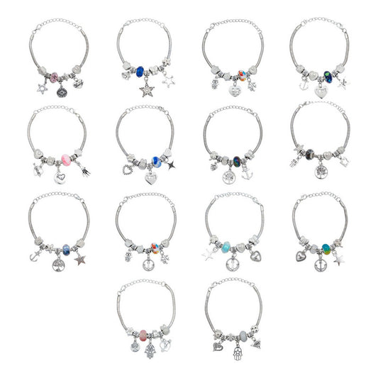 Pack 3 Pulseras Ajustable Charms Cadena Serpiente Mujer
