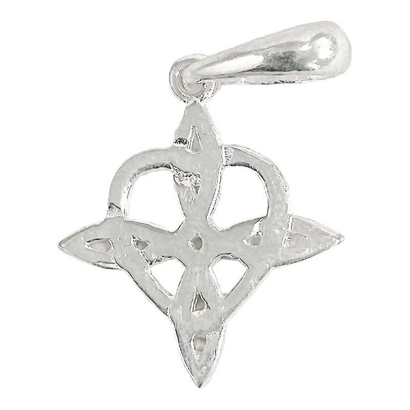Dije Nudo De Bruja Amuleto Celta Laser Pavonado Plata 925