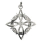Dije Nudo De Bruja Celta Fases Lunares Zirconias Plata 925 Plateado Alto/ancho 3.6 Cm X 2.3 Cm