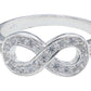 Anillo Infinito Zirconias Amor Regalo Mujer Plata 925