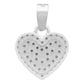 Dije Corazón Zirconia Mujer Amor Mamá Regalo Plata 925 1.7cm
