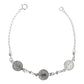 Pulsera Con 3 Medallas De San Benito Plata Fina Ley 925 Plateado 6 Cm 17 Cm