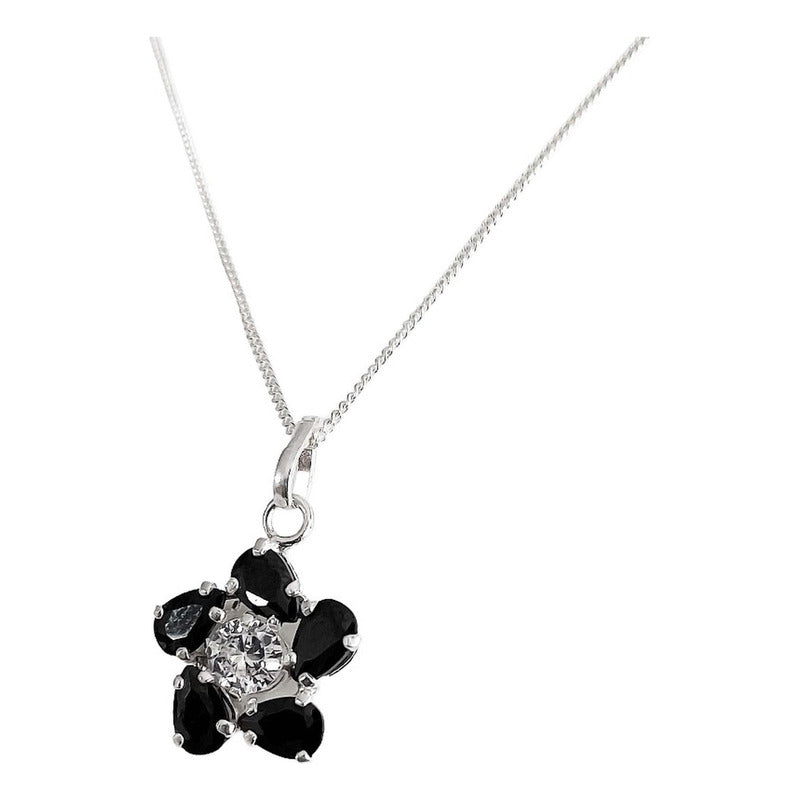 Collar Dije Flor Promesa Regalo Amor Mujer Plata Ley 925