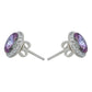 Juego Grande Cristal Dije Arete Cadena Mujer Regalo Plata925
