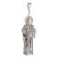 Enorme Dije De San Judas 10 Cm Liso De Plata Ley 925