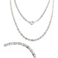 Cadena De Plata .925 Marinera Diamantada 50 Cm X 2.5 Mm