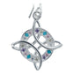 Aretes Gancho Nudo De Bruja Mood 2 Zirconias Plata Ley S925
